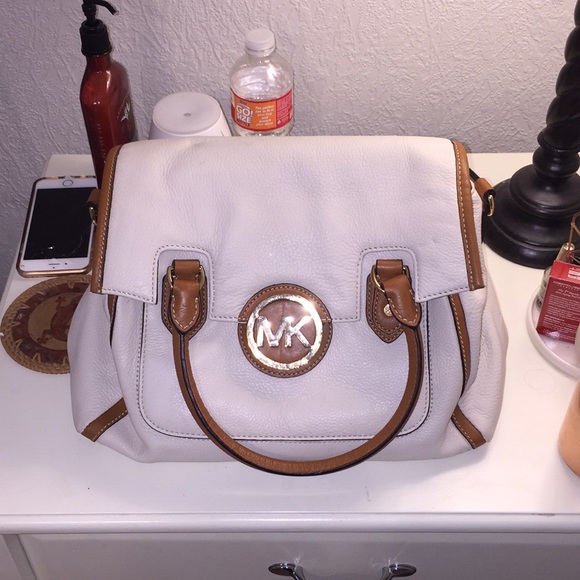 Michael Kors Handbags - Off white and brown MK purse